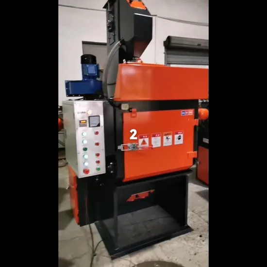 Q324 Crawler Tumblast Equipment Tumble Rubber Belt Type Shot Blasting Machine.